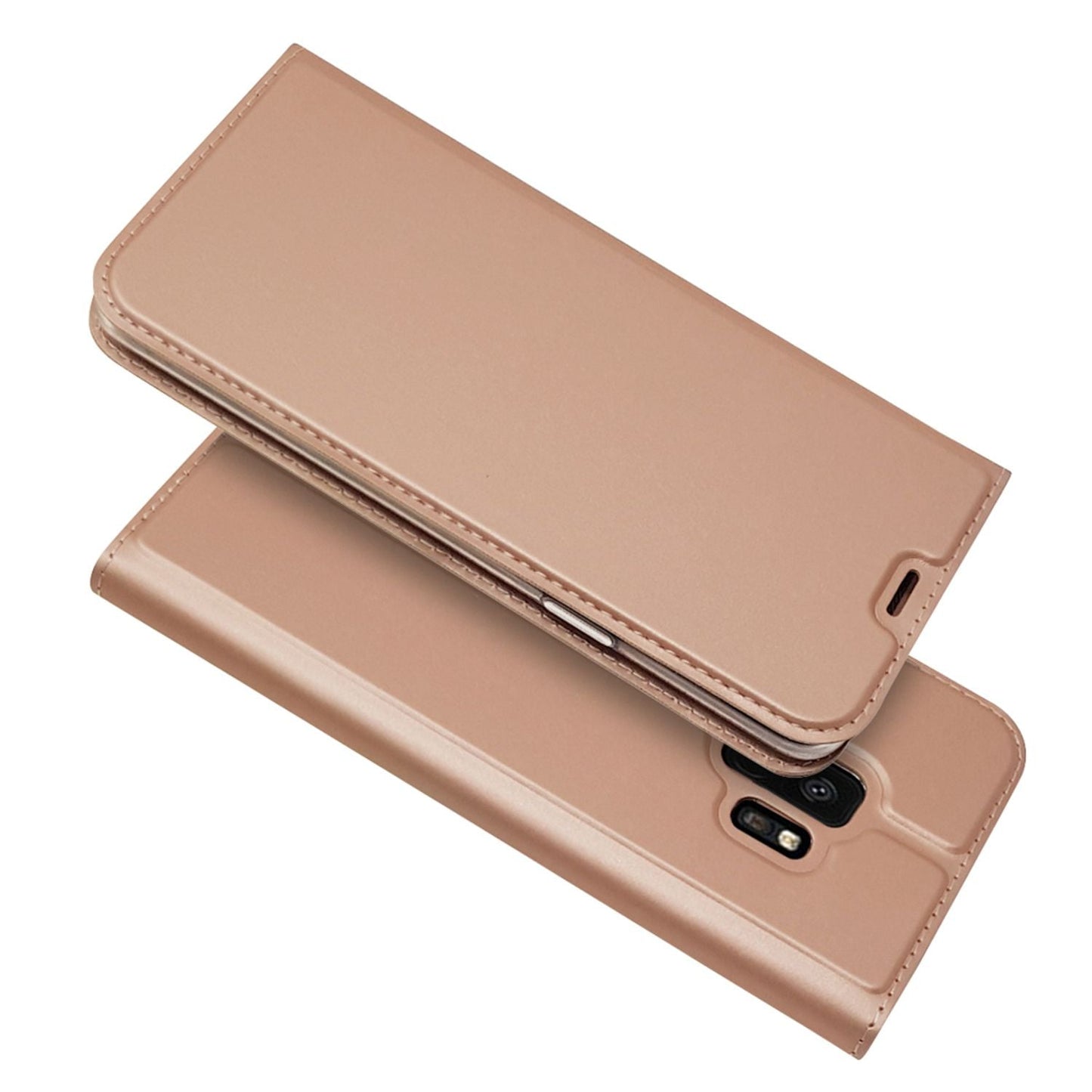 NALIA Handyhülle kompatibel mit Samsung Galaxy S9, Slim Kickstand Handyhülle Flip-Case Kunstleder Cover mit Magnet Etui Ganzkörper Schutz Dünne Rundum Handy-Tasche Etui