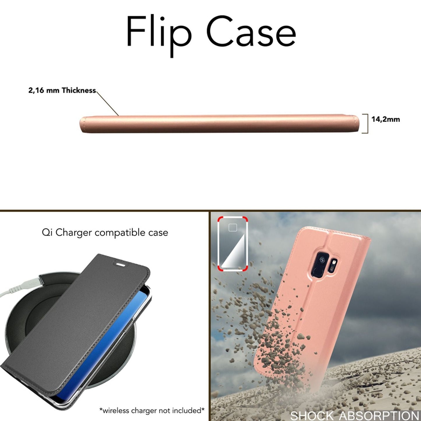 NALIA Handyhülle kompatibel mit Samsung Galaxy S9, Slim Kickstand Handyhülle Flip-Case Kunstleder Cover mit Magnet Etui Ganzkörper Schutz Dünne Rundum Handy-Tasche Etui