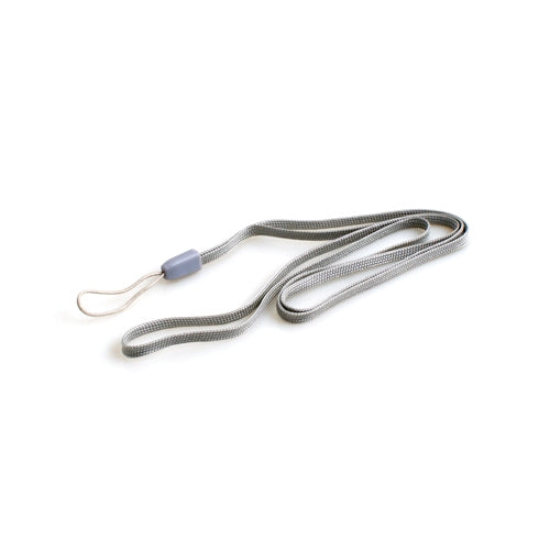 SYSTEM-S Neck Strap Lanyard with Loop in Grey for Smartphone MP3 Player