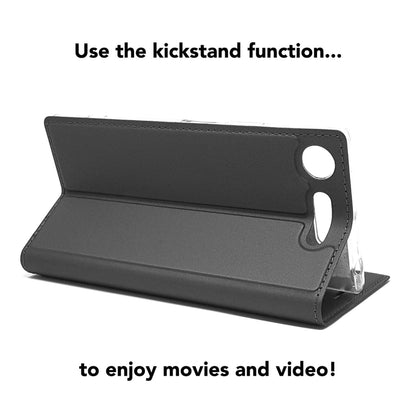 Sony Xperia XZ1 Hülle Flipcase von NALIA, Slim Kickstand Handyhülle Schutz