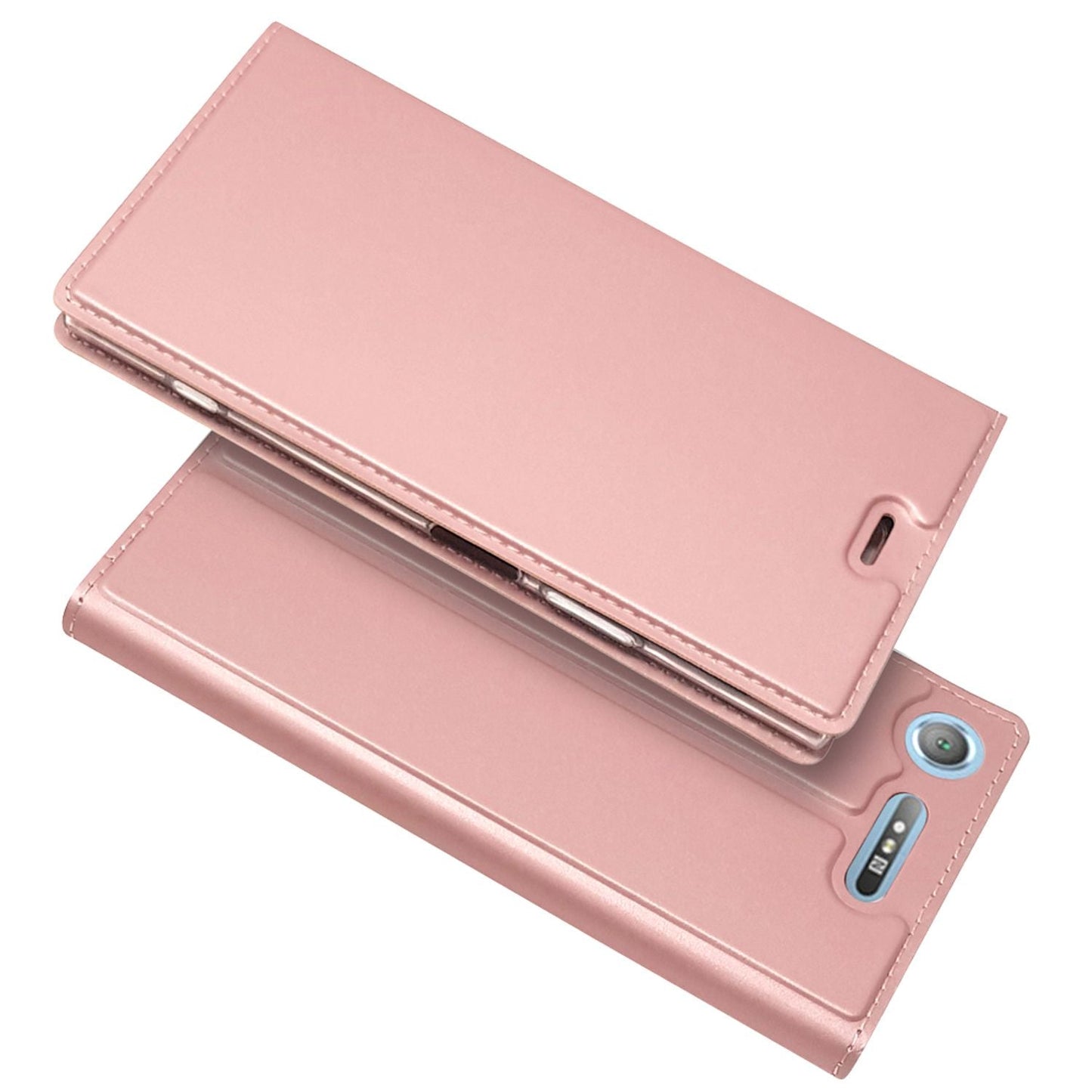Sony Xperia XZ1 Hülle Flipcase von NALIA, Slim Kickstand Handyhülle Schutz