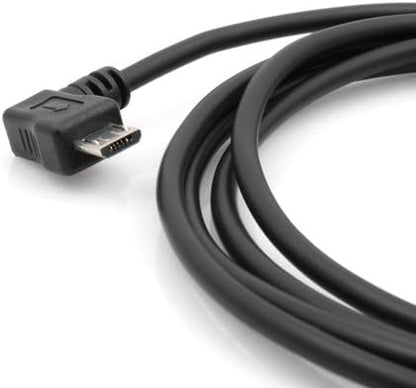 SYSTEM-S 2m meter Micro USB 2.0 Kabel gewinkelt 90 grad Winkelstecker (rechts/male) Datenkabel und Ladekabel
