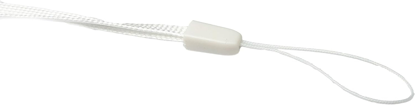 SYSTEM-S Neck Strap Lanyard with Loop in White for Smartphone MP3 Player