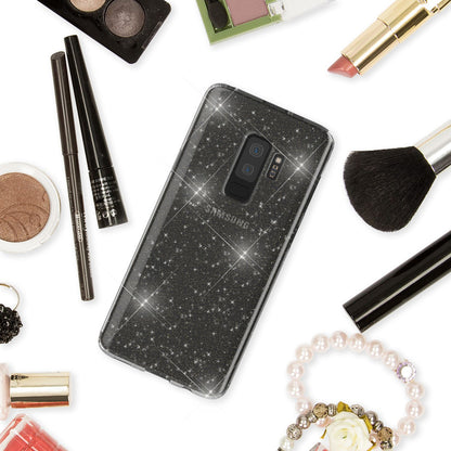 NALIA Glitter Handy Hülle für Samsung Galaxy S9 Plus Glitzer Cover Silikon Case