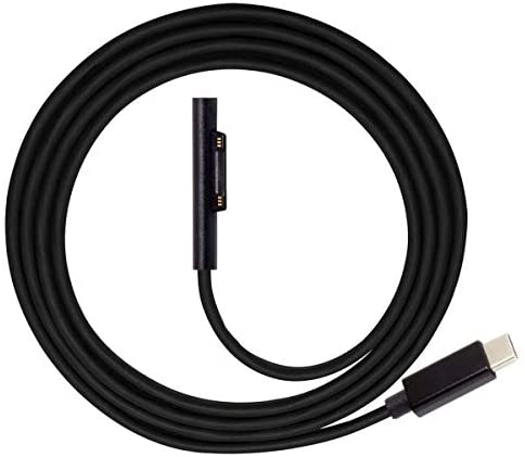 System-S USB 3.1 Typ C Kabel für Microsoft Surface Pro 3 4 5 6 7 8 9 12V -15V 180cm mit Surface Connect-Port