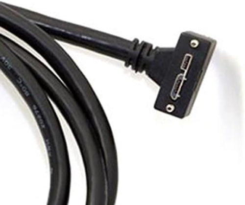 SYSTEM-S USB 3.0 A (male) to Micro USB 3.0(male) downward angled 120cm high speed data cable charging cable with locking screw for Nikon D800 D800E D810