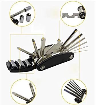 System-S 15 in 1 Multitool Repair Kit Tool Kit Hexagon Wrench Pin Wrench Hex Wrench Spoke Wrench Phillips and Slotted Screwdriver