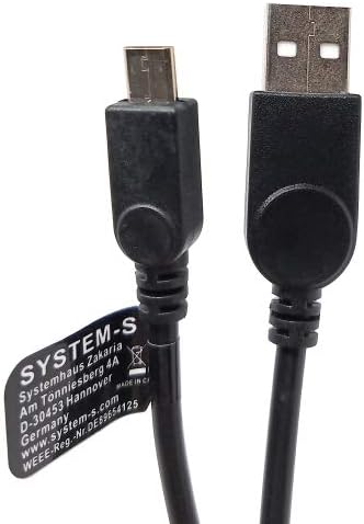SYSTEM-S USB 2.0 Y Cable 25cm Type A Male to Type A and Micro B Male Adapter Black