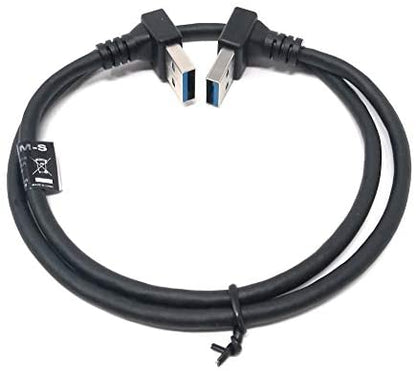 System-S USB Typ A 3.0 auf USB Typ A 3.0 Kabel Aufwärts gewinkelt 59 cm