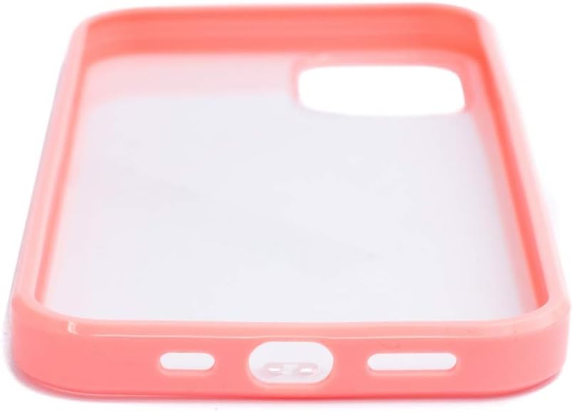 SYSTEM-S protective silicone case in pink transparent case compatible with iPhone 12 Mini