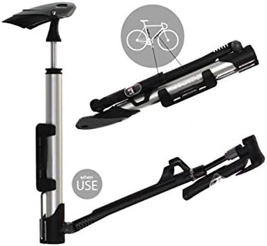 System-S bicycle air pump for check valves with pressure indicator black 