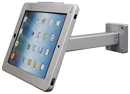 SYSTEM-S Messe Wandhalterung abschließbar Halter gerade für iPad 9.7" (2018) A1893 A1954 A1822 A1823 A1474 A1475 A1476 A1566 A1567 Air 1 2