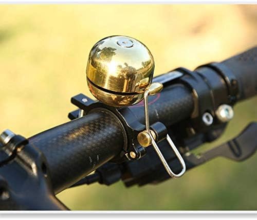 SYSTEM-S Fahrrad Klingel im Vintage Look aus Metall goldfarben