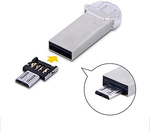 System-S USB OTG On The Go Adapter 2.0 Typ A (male) zu Micro (male) Konverter für Speichersticks
