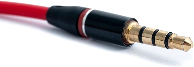 SYSTEM-S Audio Kabel 30 cm 3,5 mm Stereo Klinke Stecker zu Buchse Rot