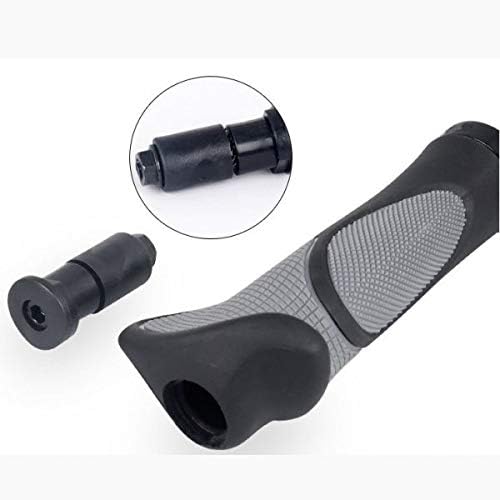 SYSTEM-S Fahrrad Griff 2x ergonomisch mit Doppel Lock in Schwarz