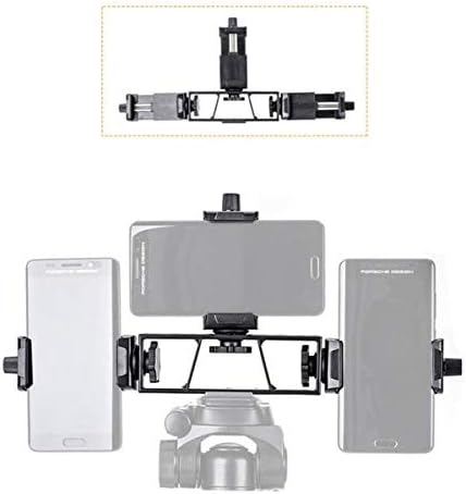 SYSTEM-S Triple mount with attachments in black for camera microphone smartphone