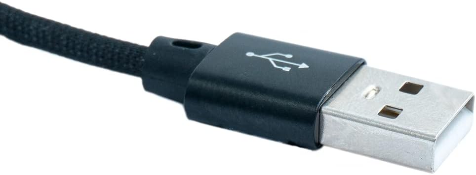 SYSTEM-S Micro USB cable 90° right angled plug to USB 2.0 Type A 90° right angled data cable charging cable 20 cm in black