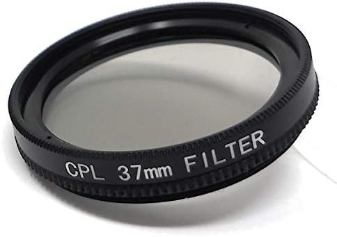 SYSTEM-S CPL Filter 37 mm Circular Polarizer Linse in Schwarz mit Hülle für iPhone XR