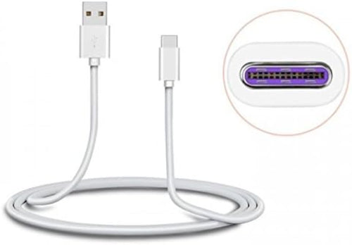 SYSTEM-S USB 3.1 Typ C (male) zu USB Typ A 2.0 (female) Schnellladekabel 25W-5V-5A Datenkabel Ladekabel 100 cm