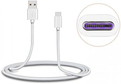 SYSTEM-S USB 3.1 Typ C (male) zu USB Typ A 2.0 (female) Schnellladekabel 25W-5V-5A Datenkabel Ladekabel 100 cm