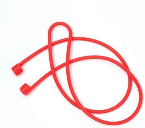 System-S 1x Silikon Halteband Holder für AirPods Kopfhörer in Rot