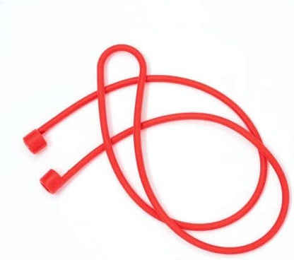 System-S 1x Silikon Halteband Holder für AirPods Kopfhörer in Rot