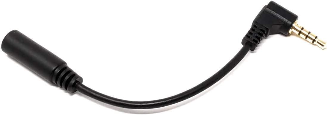 System-S 90° angled 3.5 mm jack 4-pin angle plug cable adapter 10 cm for mobile phone Samrtphone Tablet PC