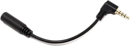 System-S 90° angled 3.5 mm jack 4-pin angle plug cable adapter 10 cm for mobile phone Samrtphone Tablet PC