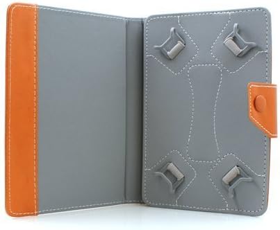 System-S 9” inch book-style case cover with holder stand function for Tablet PC eBook Reader in orange brown