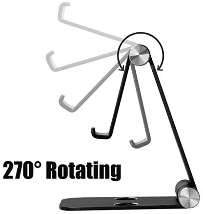 System-S Alu Folding Stand for Tablet Smartphone Black 