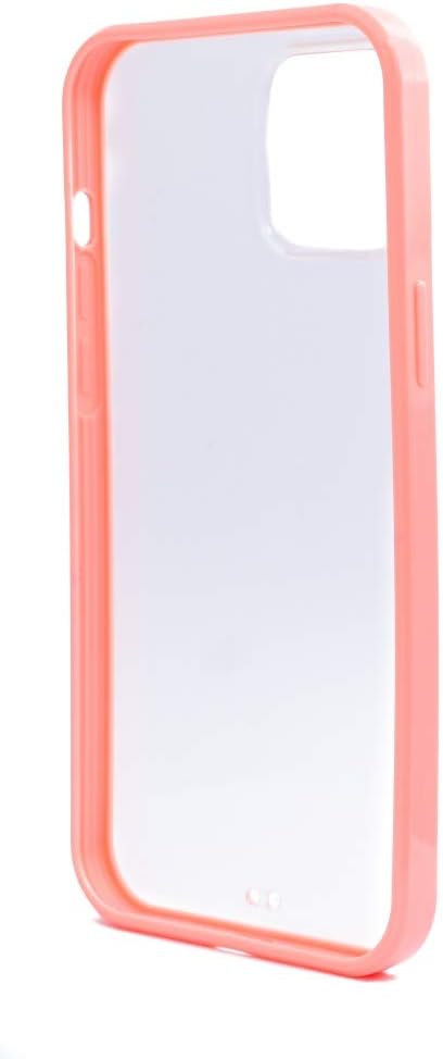 SYSTEM-S protective silicone case in pink transparent case compatible with iPhone 12 Pro Max 