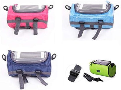 SYSTEM-S 2in1 handlebar bag bicycle mount bicycle bag shoulder bag protective case for 4.8 inch devices smartphones