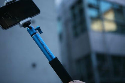 SYSTEM-S Matin Selfie Stick Stick Monopod Telescopic approx. 25cm - 100cm Selfiestick Holder for Cameras Smartphones Cell Phones from 5.5cm - 9cm