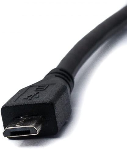 SYSTEM-S USB 2.0 cable 30cm Type B female to Micro male with screw in black 