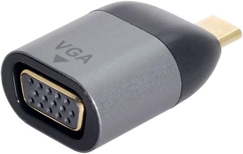 VGA Adapter Buchse zu USB 3.1 Typ C Stecker Kabel Adapterkabel in Grau
