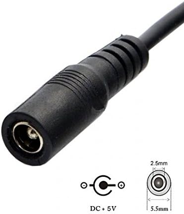 SYSTEM-S USB 3.1 Type C to DC 5.5 V 2.5 mm power cable charging cable 26 cm