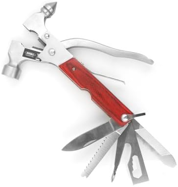 System-S Camping-Multi-Tool Werkzeug Mini Hammer Zange Schraubenschlüssel Säge Messer u.a.