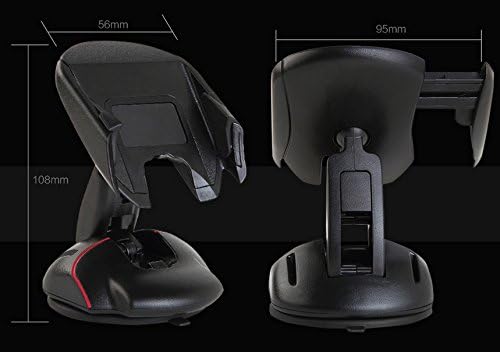 SYSTEM-S Car Mount Holder Car Windshield Mount for Smartphone Cell Phone