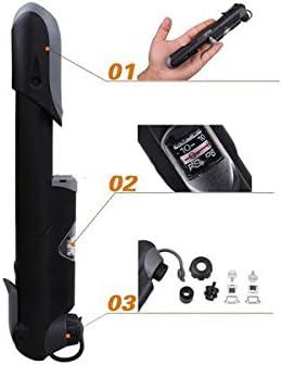 System-S bicycle air pump for check valves with pressure indicator black 