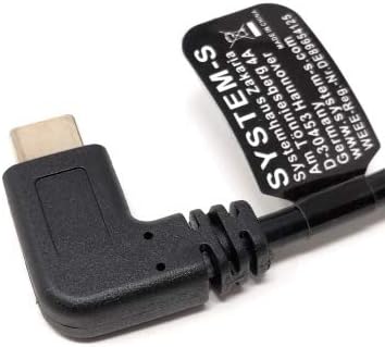 SYSTEM-S USB Kabel Typ A auf USB Typ C 3.1 90° gewinkelt  Spiralkabel  40 Bis 100 cm