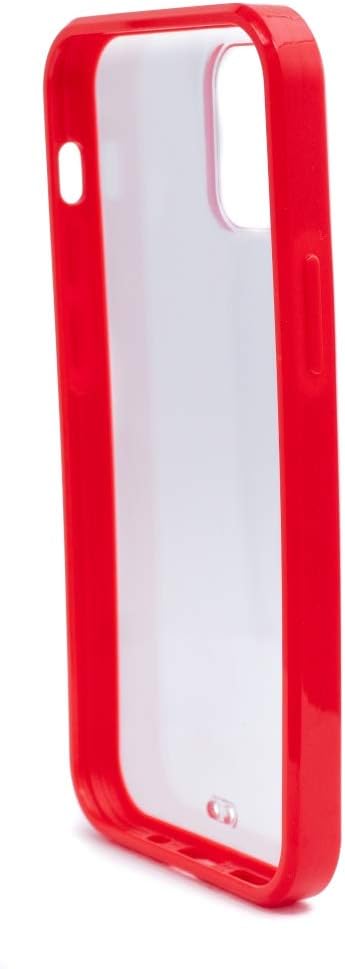 SYSTEM-S protective silicone case in red transparent case compatible with iPhone 12 Mini 