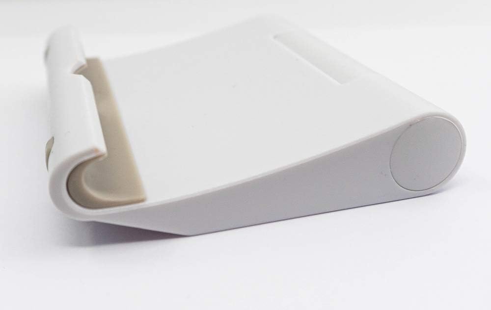 SYSTEM-S Stand Holder foldable adjustable in white for tablet and smartphone 