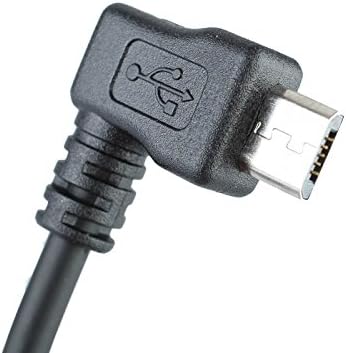 USB 2.0 cable for USB-A to USB Micro-B 10 cm angled plug 90 degrees System-S