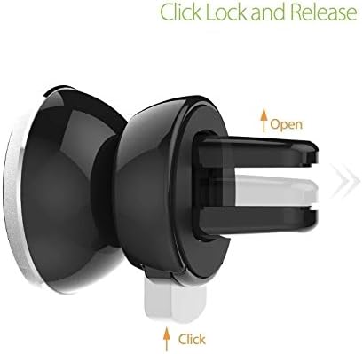 System-S Universal Auto Magnet Halterung KFZ magnetischer Lüftungsgitter Halter Luftgitterhalter für Smartphone Handy und andere Geräte in Rot