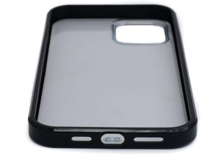 SYSTEM-S Schutzhülle aus Silikon in Schwarz Transparent Hülle kompatibel mit iPhone 12 Pro Max