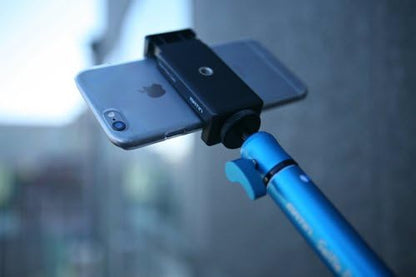 SYSTEM-S Matin Selfie Stick Stick Monopod Telescopic approx. 25cm - 100cm Selfiestick Holder for Cameras Smartphones Cell Phones from 5.5cm - 9cm