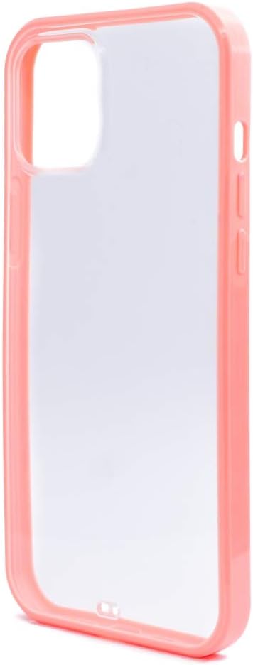SYSTEM-S protective silicone case in pink transparent case compatible with iPhone 12 Pro Max 