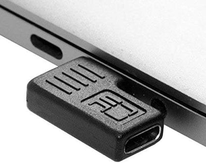 SYSTEM-S 90 Degree Right and Left Angled USB 3.1 Type C Male to USB 3.1 Type C Female Adapter Angle Adapter Plug