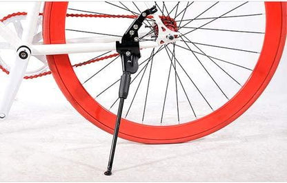 SYSTEM-S Fahrradständer Universal Seitenständer 4cm Lochabstand Arm Fahrrad Ständer, schwarz, Uni